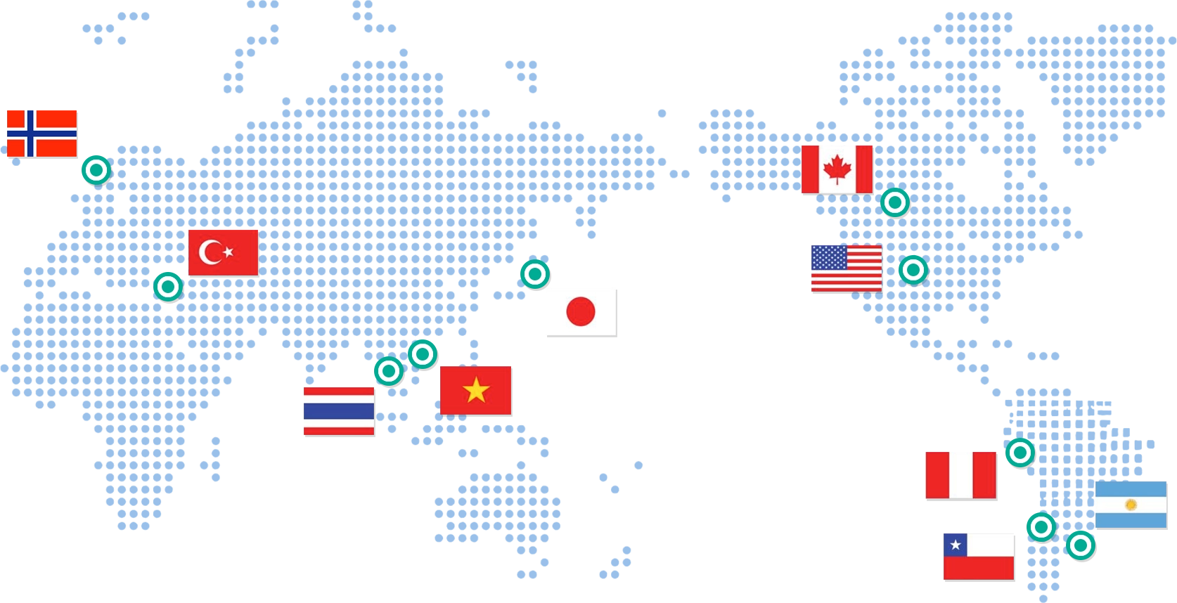 サーモン事業の取扱地域マップ